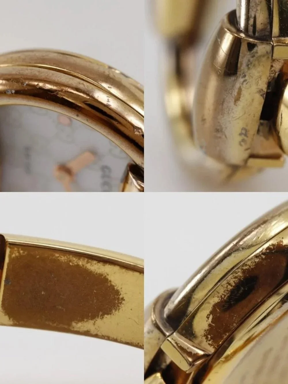 GUCCI Watches 1400L White shellDial Plated Gold/Stainless Steel Quartz Ana... - Picture 10 of 16